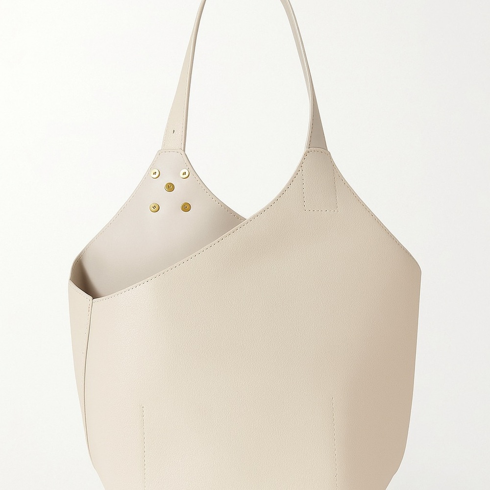 French Connection Aysmmetrical Cream Tote Bag